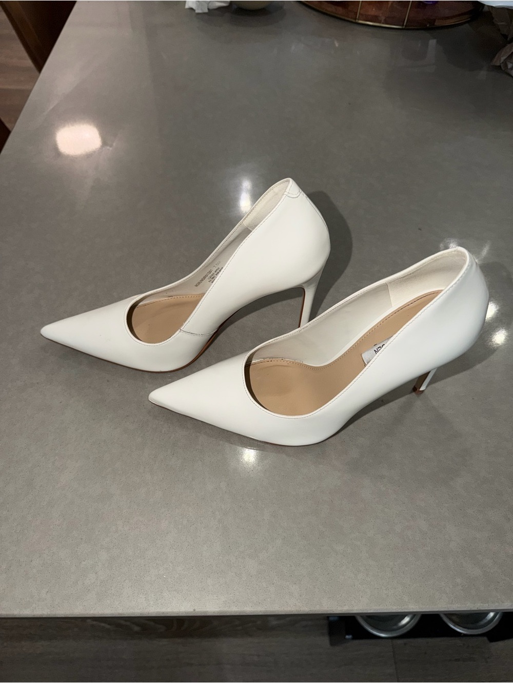 Steve Madden White Pointed-Toe Stiletto Pumps